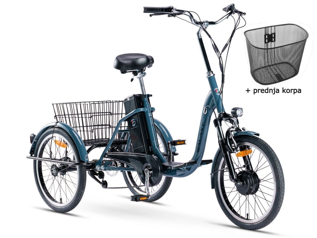 Električni tricikl 20" VIGO (250W 36V/10.4Ah lithium) plava