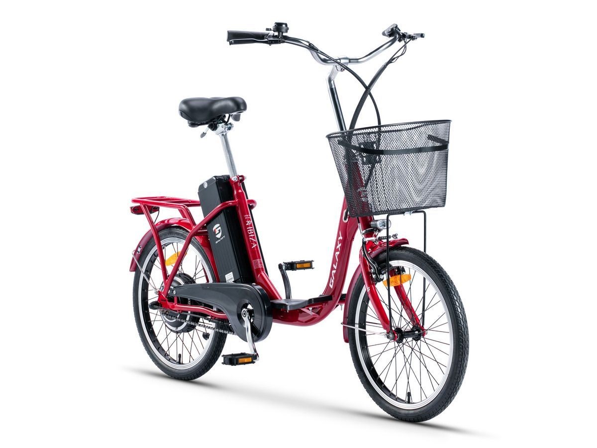 Električni bicikl 20" IBIZA (250W 36V/10.4Ah lithium) crvena